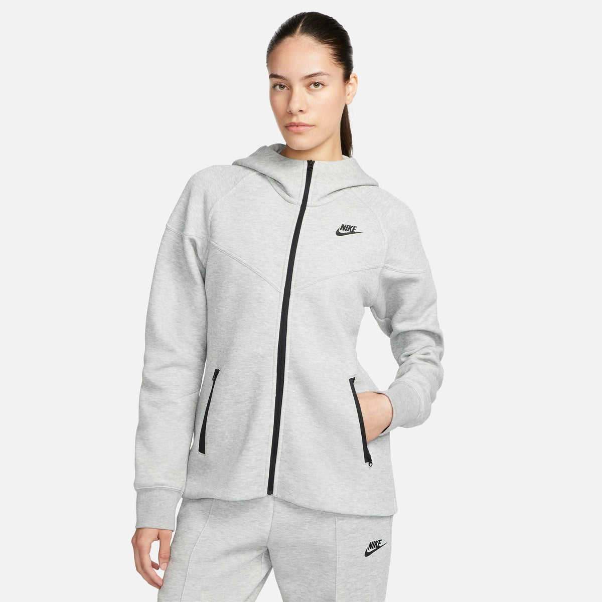 Grey - Nike - Sportswear Tech Fleece Windrunner Womens - 1