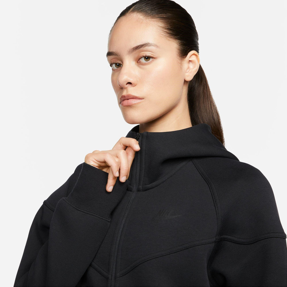 Black - Nike - Sportswear Tech Fleece Windrunner Womens - 3