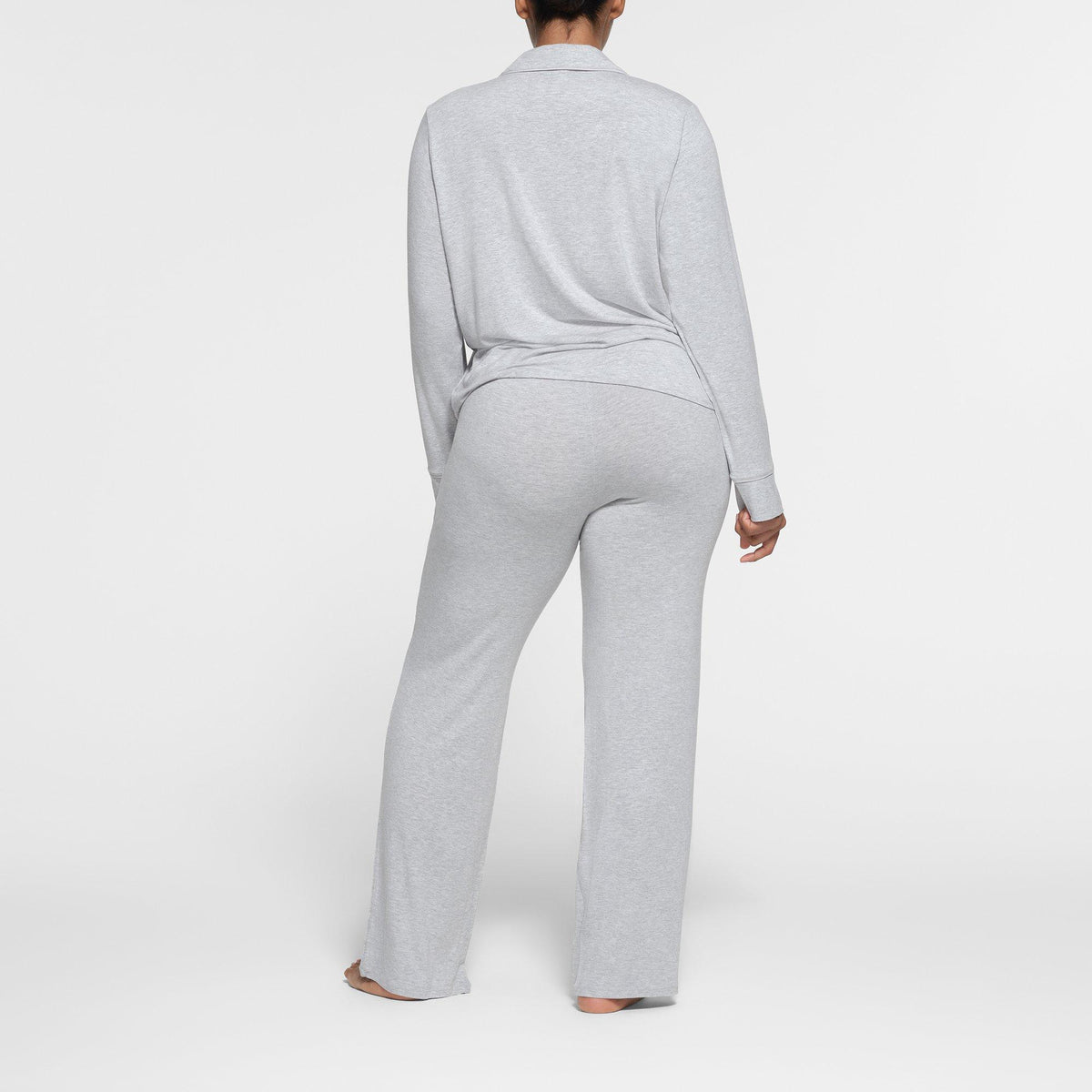 L Heather Grey - SKIMS - Womens Soft Lounge Sleep Set - 4
