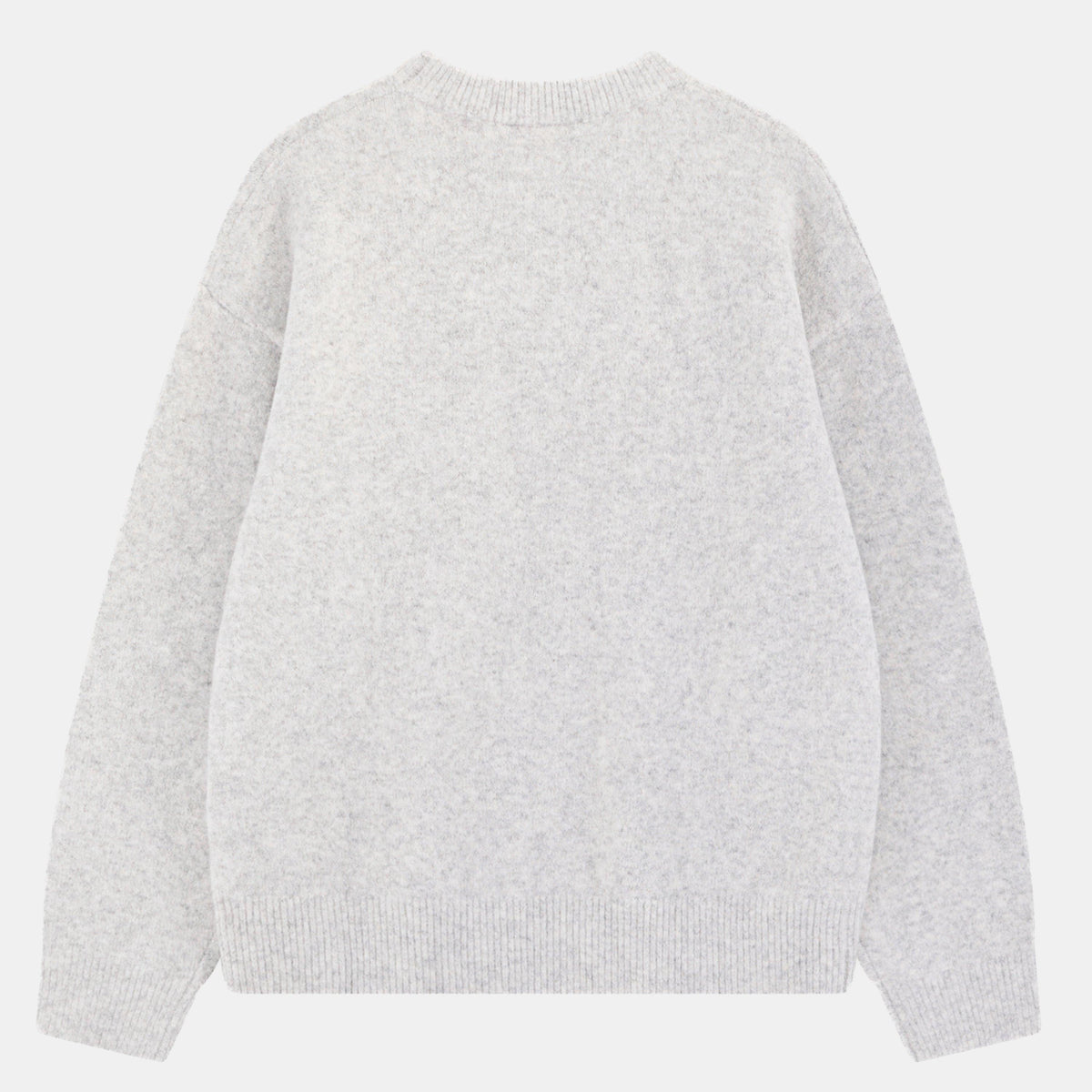 Grey - The Couture Club - Womens Fluffy Knit Crew Sweater - 2