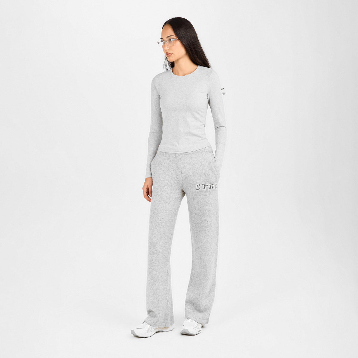Grey - The Couture Club - Women's CTRE Jog Knitted Trousers - 6