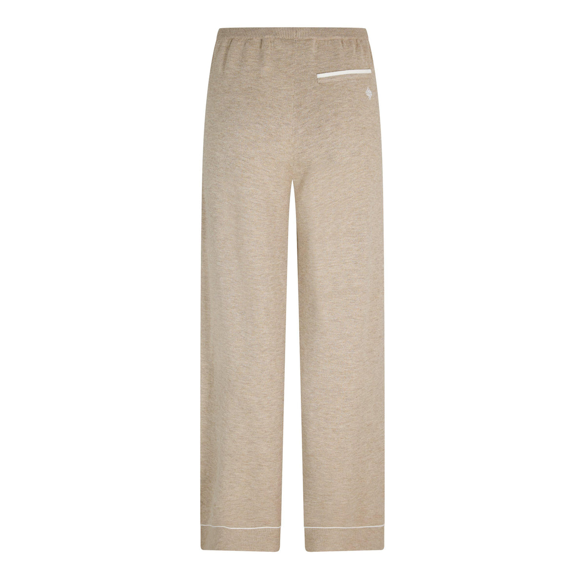 Beige - The Couture Club - Womens Knitted Panel Trousers - 2