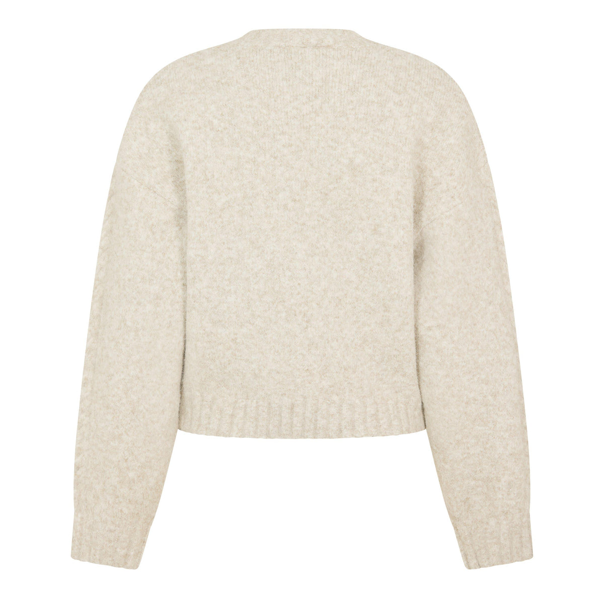 Beige - The Couture Club - Women's Embellished Buckle Crew Neck Jumper - 2