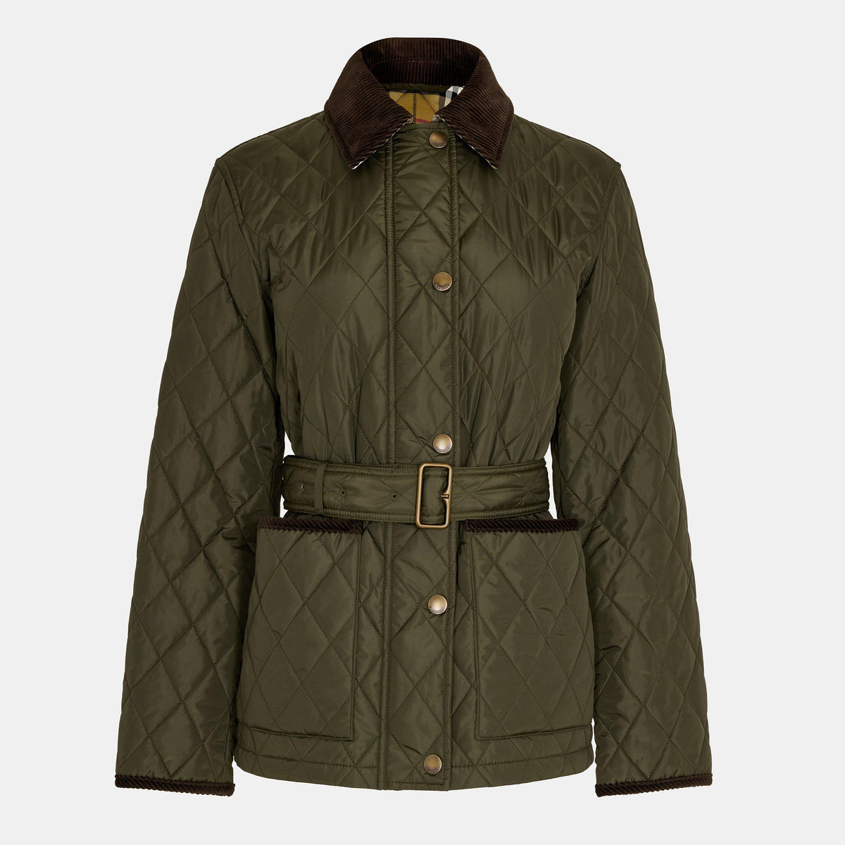 Shale - Burberry - Women's Chiltern Diamond Quilted Jacket - 1