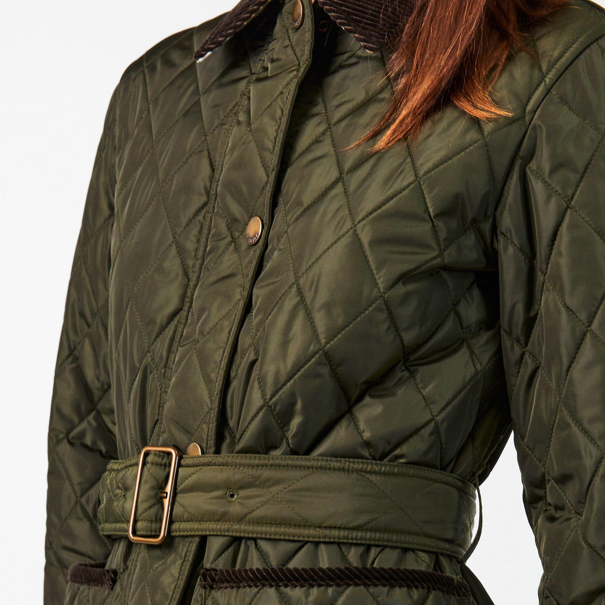 Shale - Burberry - Women's Chiltern Diamond Quilted Jacket - 5