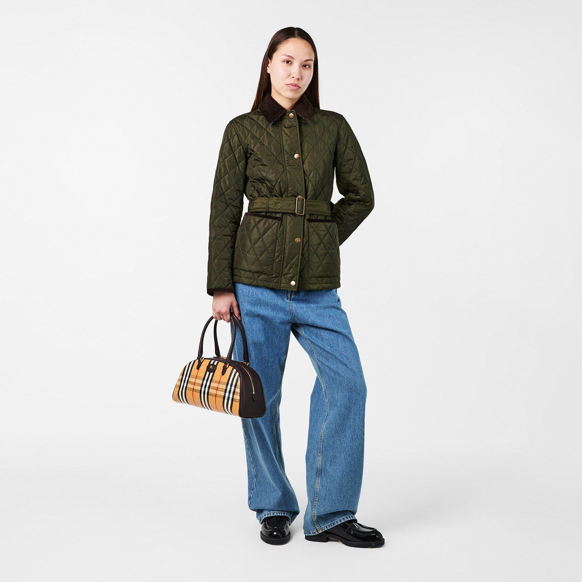 Shale - Burberry - Women's Chiltern Diamond Quilted Jacket - 6
