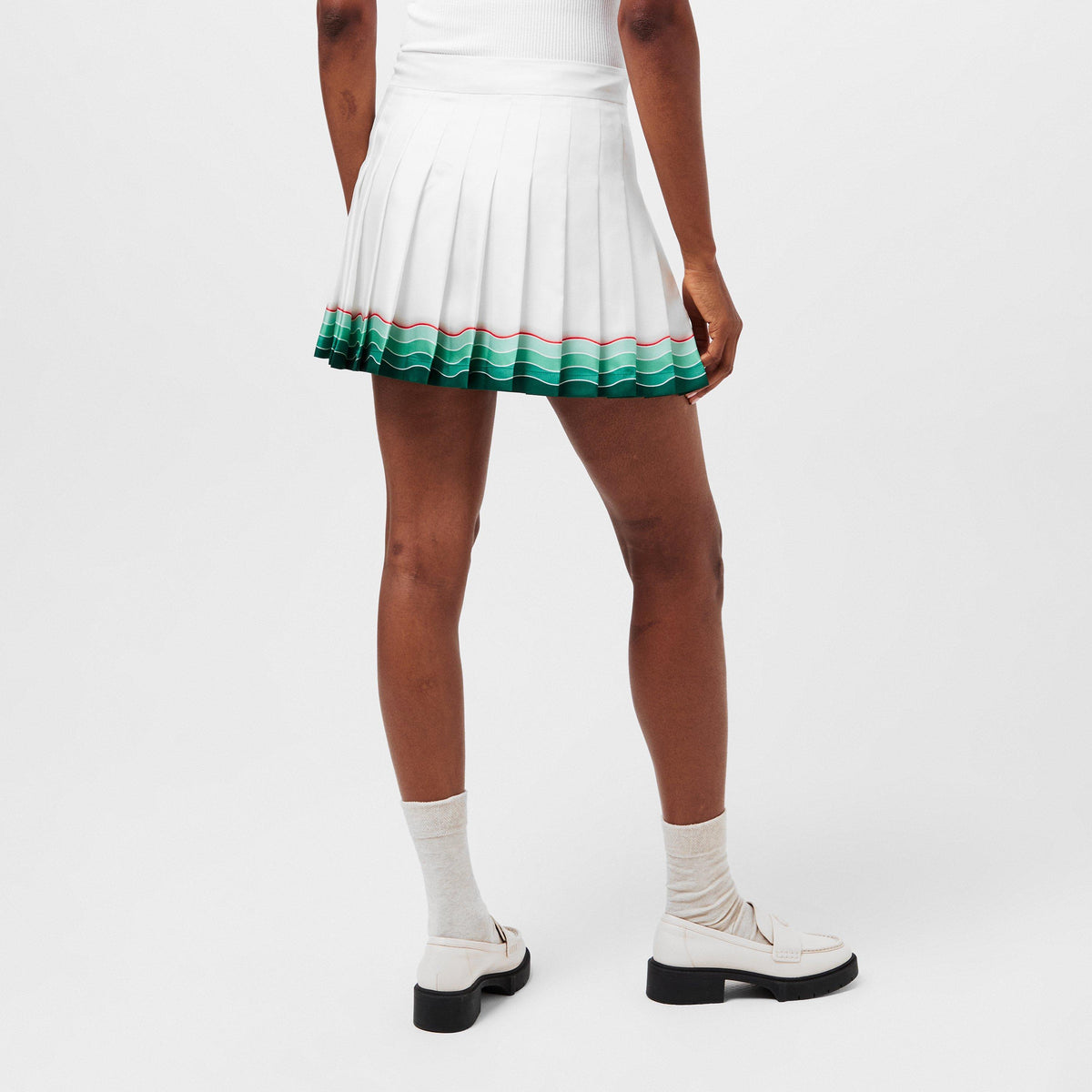 White - Casablanca - Women's Pleat Pleated Mini Skirt - 4