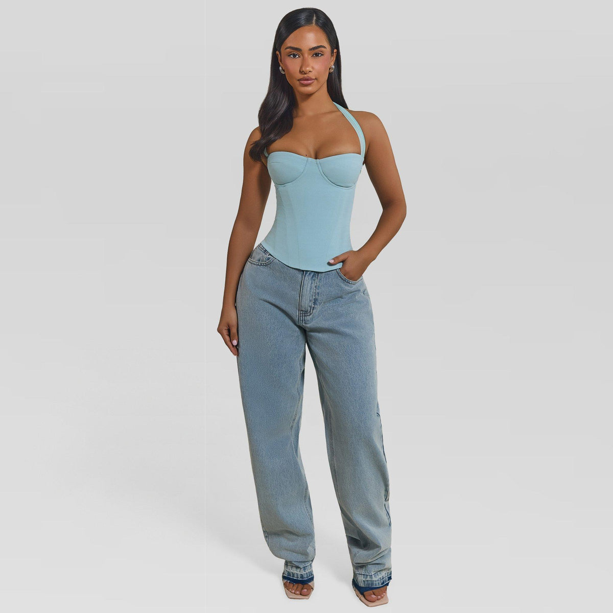 Lght Wash - Mars The Label - Women's Kali Wide Leg Jeans - 1