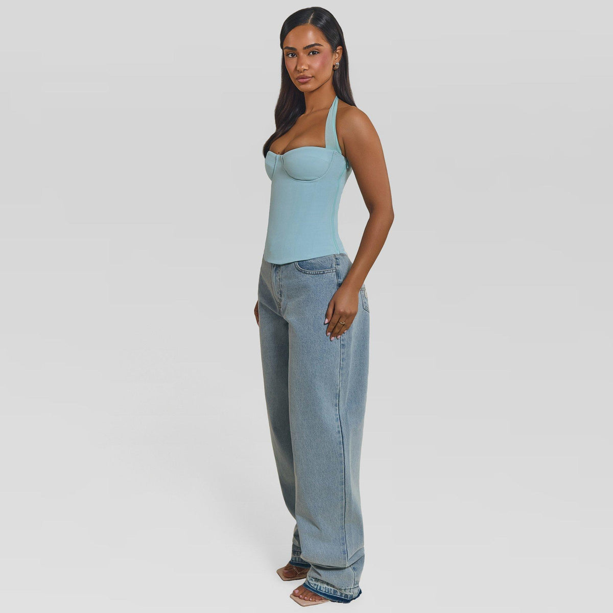 Lght Wash - Mars The Label - Women's Kali Wide Leg Jeans - 2