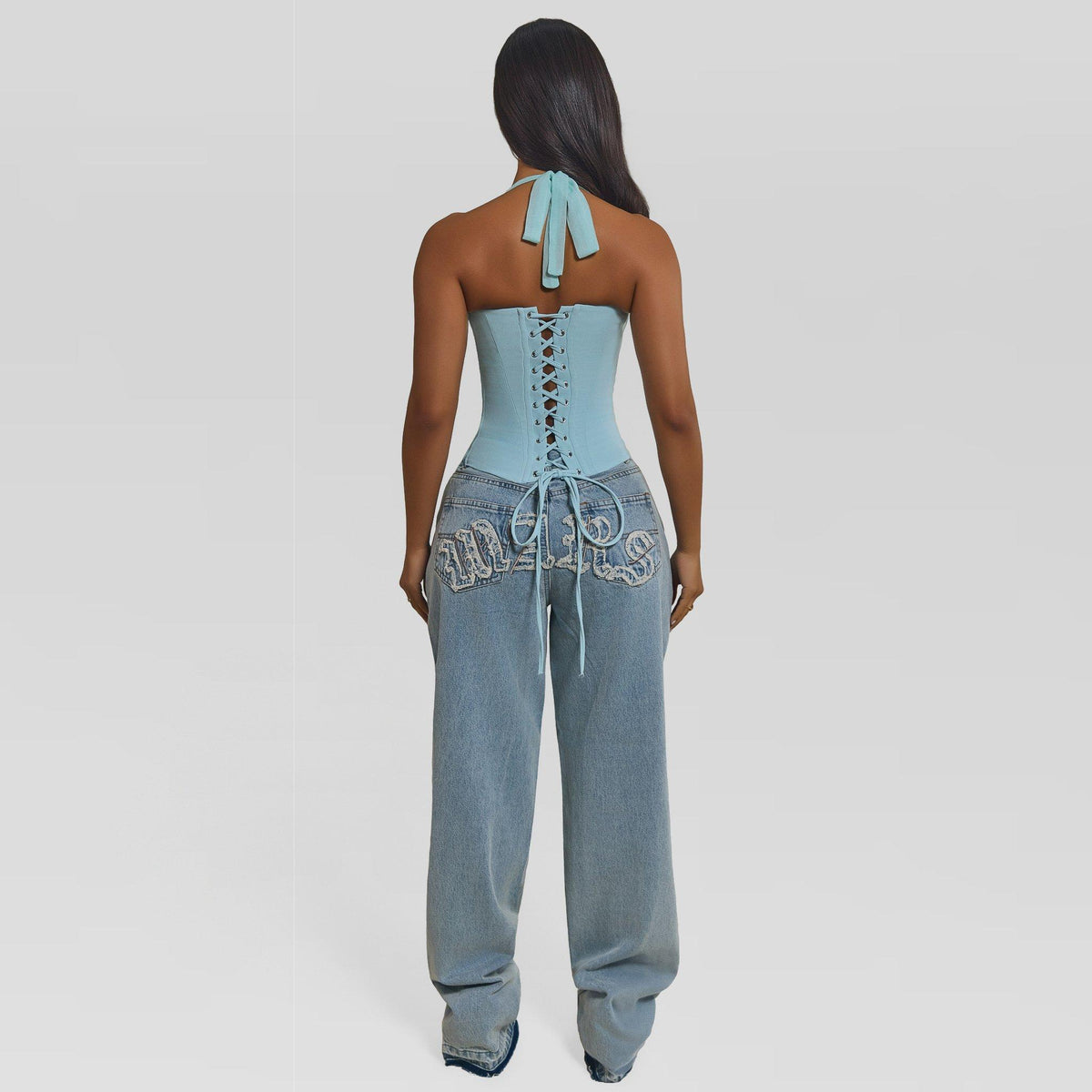 Lght Wash - Mars The Label - Women's Kali Wide Leg Jeans - 3