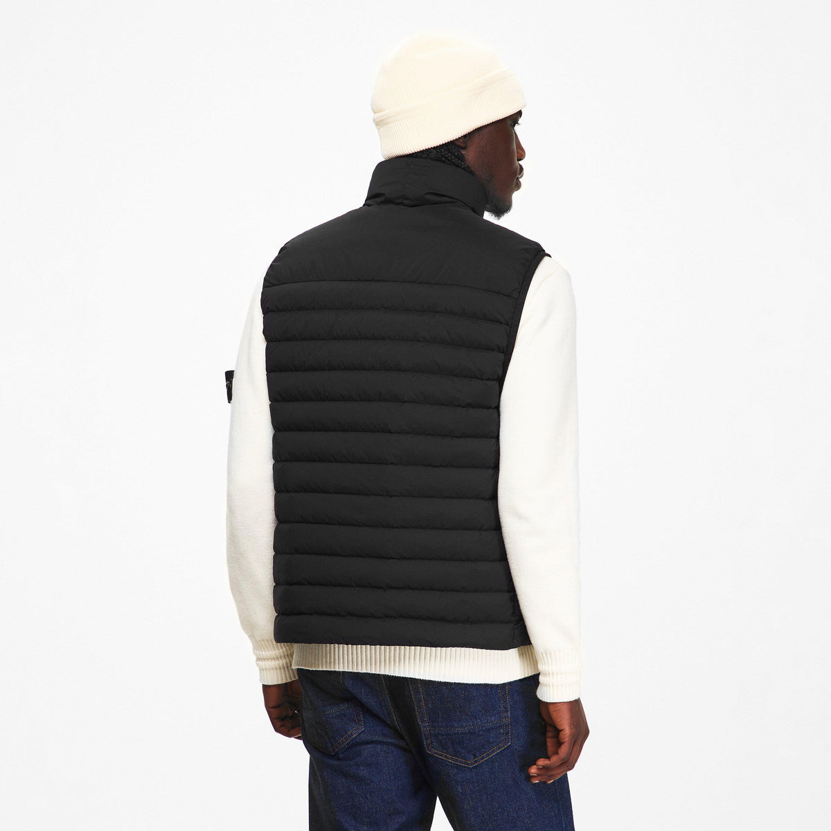 Black V0029 - Stone Island - Mens Loom Gilet - 4