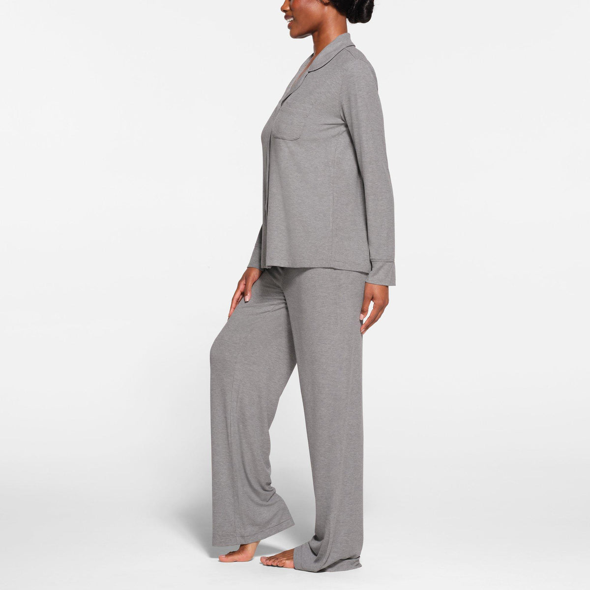 Heather Grey - SKIMS - Womens Soft Lounge Sleep Set - 4