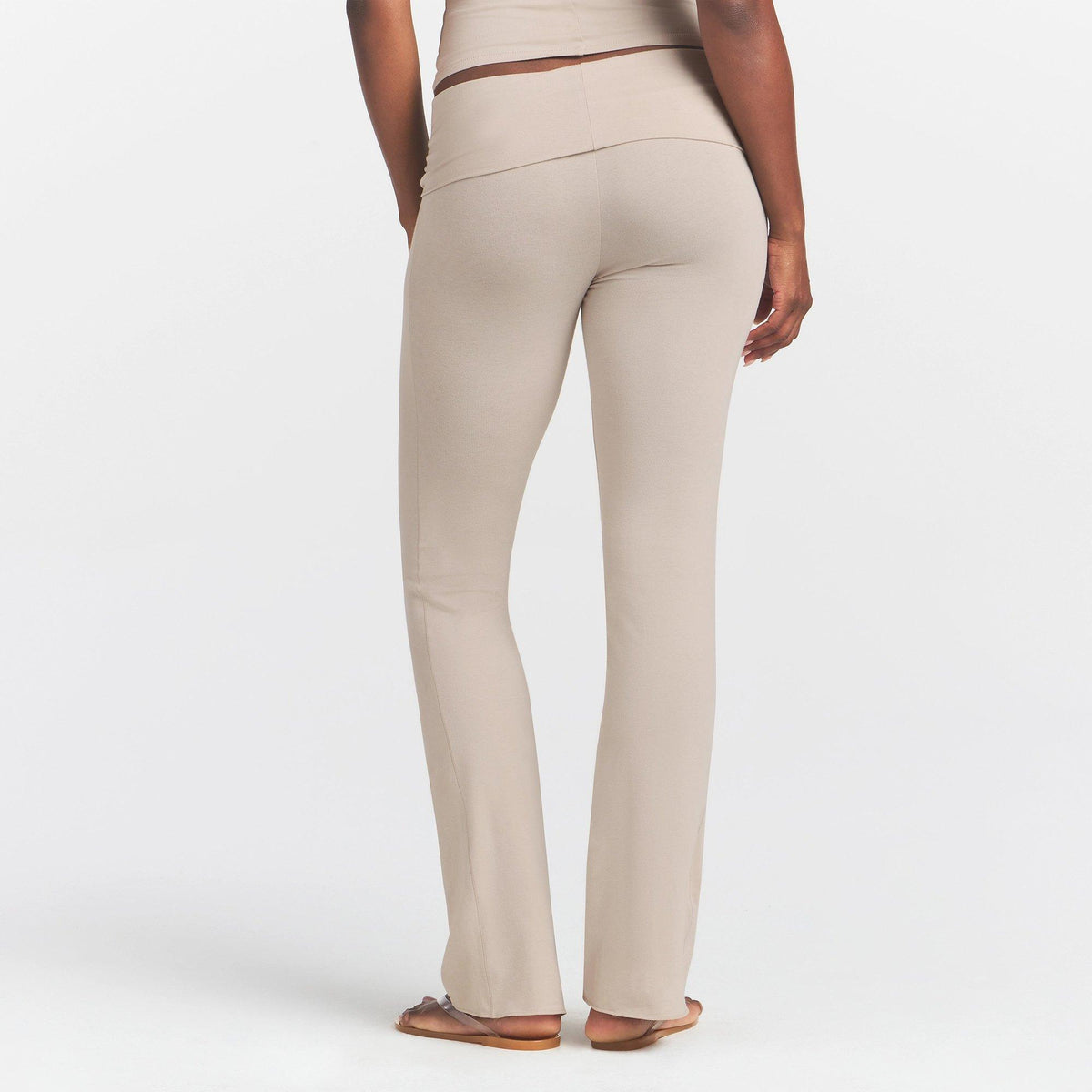 STONE - SKIMS - Womens Cotton Jersey Foldover Pant - 4
