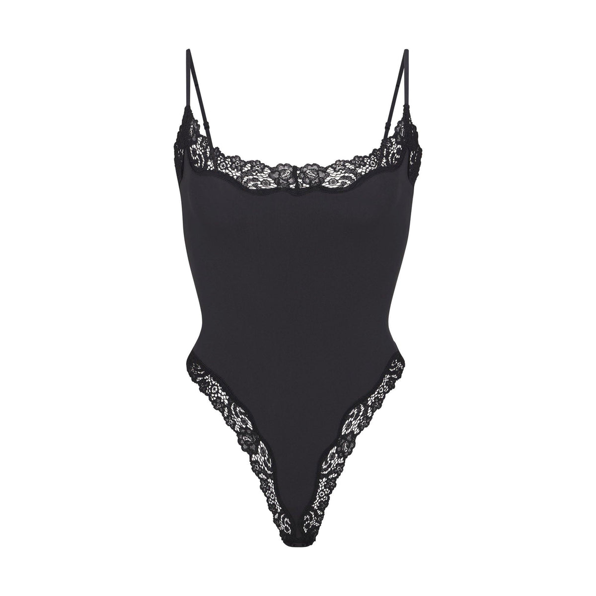 Onyx - SKIMS - Womens Fits Everybody Lace Cami Bodysuit - 1