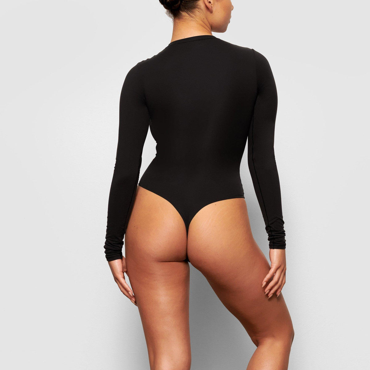 Onyx - SKIMS - Women's Fits Everybody Long Sleeve Bodysuit - 3