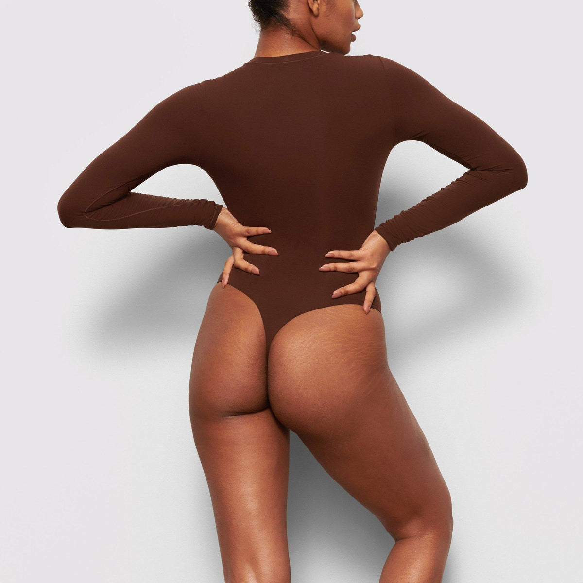 Cocoa - SKIMS - Women's Fits Everybody Long Sleeve Bodysuit - 3