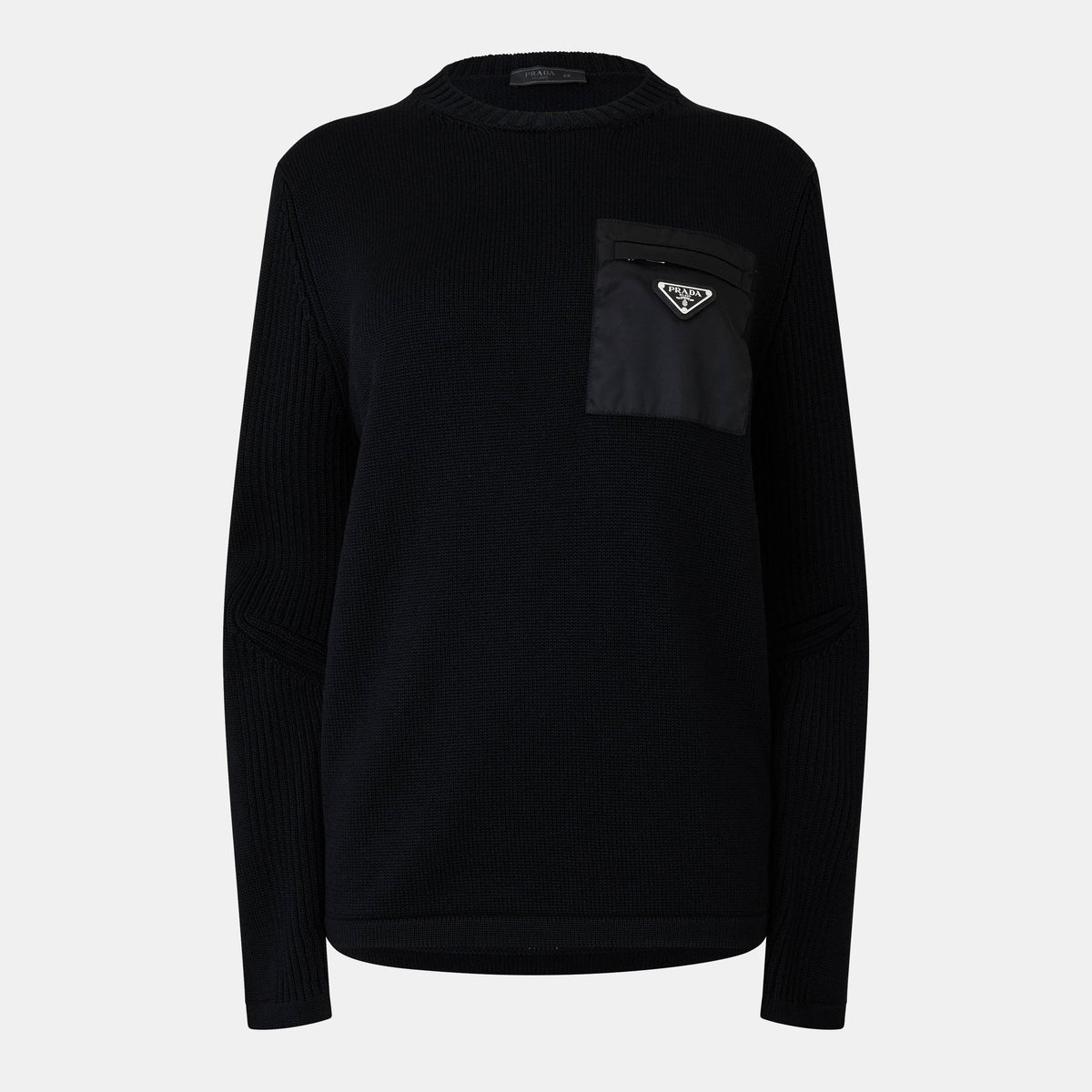 Black - Prada - Crewneck Wool Jumper - 1
