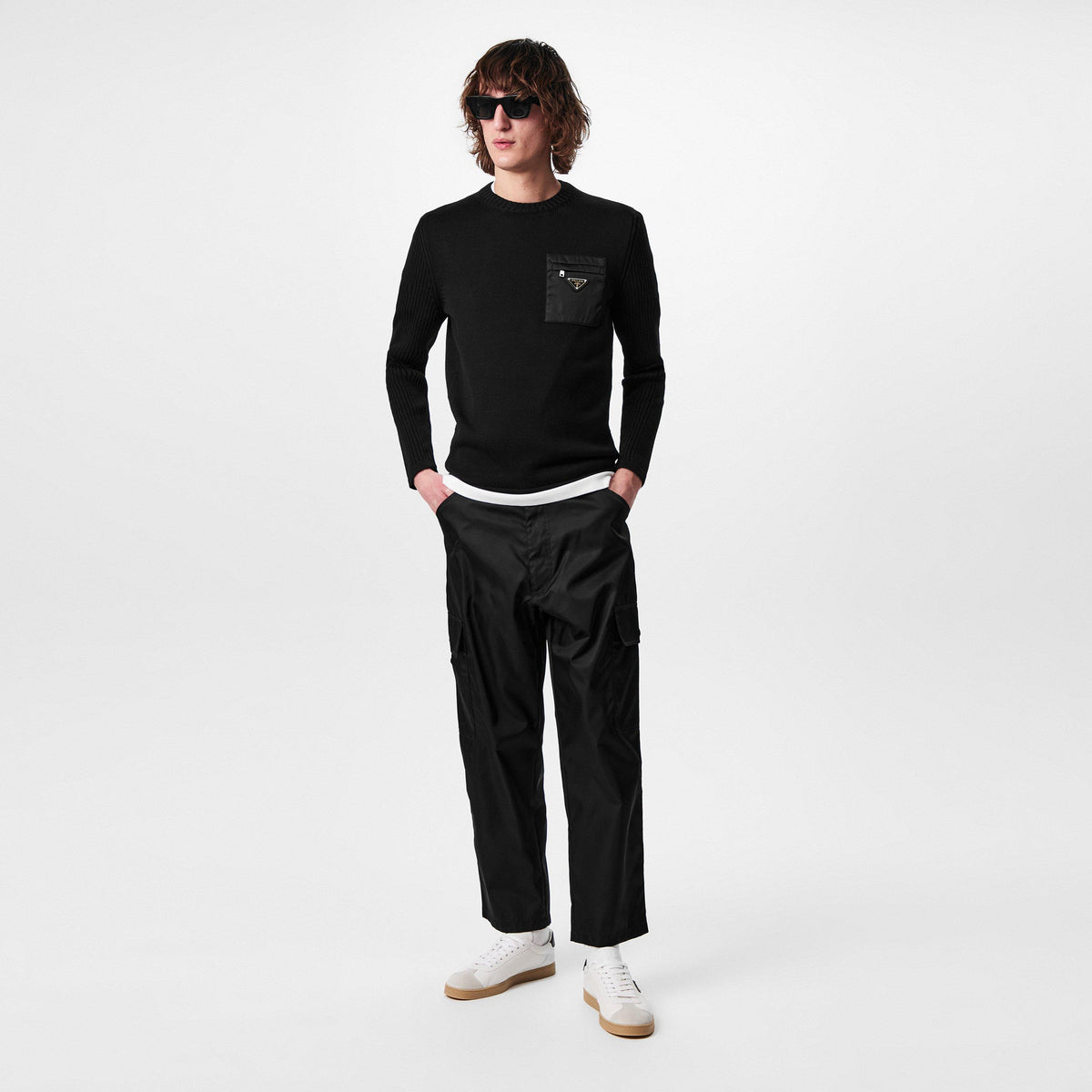 Black - Prada - Crewneck Wool Jumper - 6
