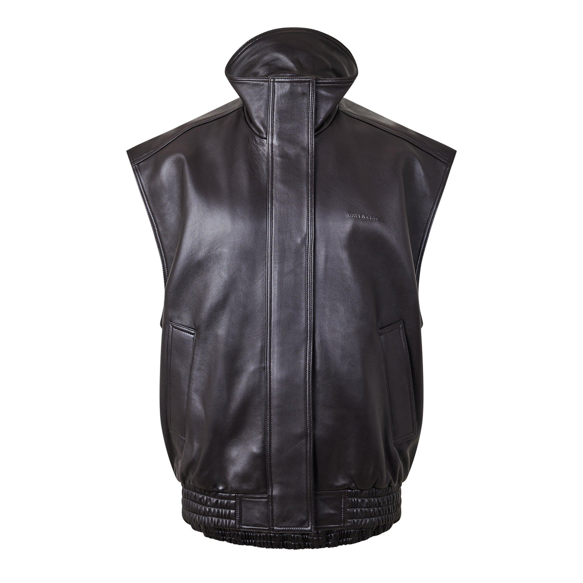 Moka - Balenciaga - Bal Leather Gillet Ld64 - 1