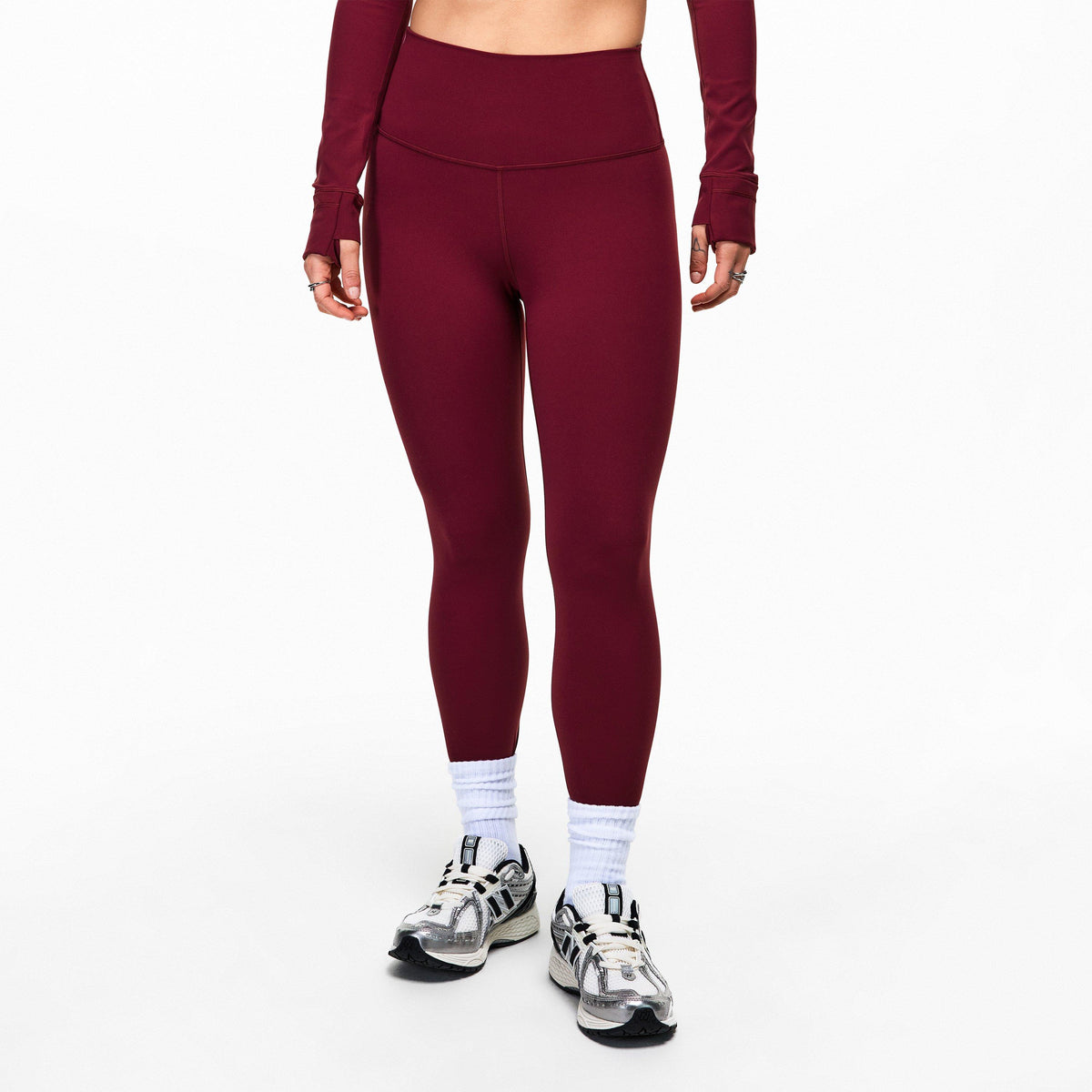 Burgundy Bay - Lululemon - Womens Nylon Align High Rise 25 Yoga Pants - 3