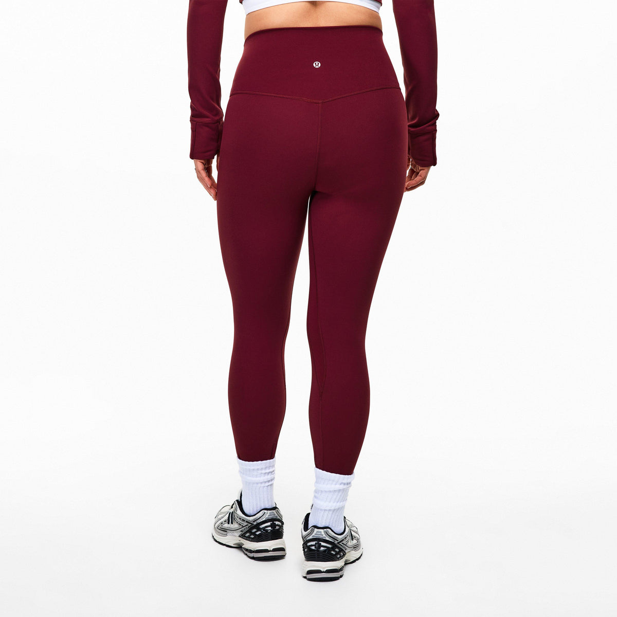 Burgundy Bay - Lululemon - Womens Nylon Align High Rise 25 Yoga Pants - 4
