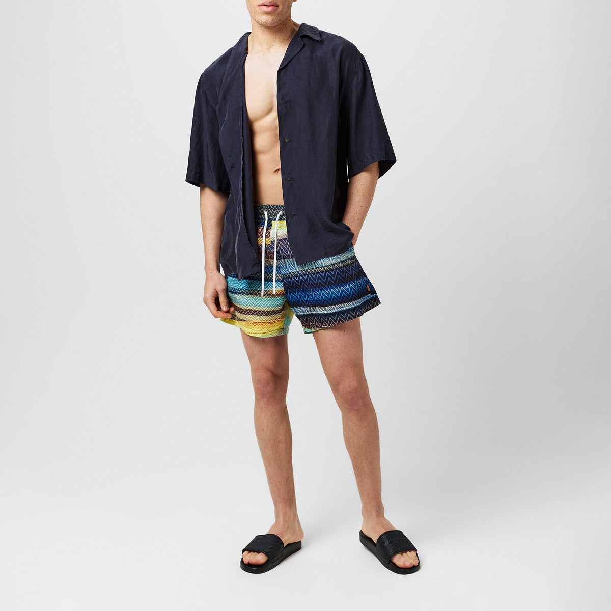 Multi SM9LU - Missoni - Men's Striped Quick-Drying Swim Shorts - 6