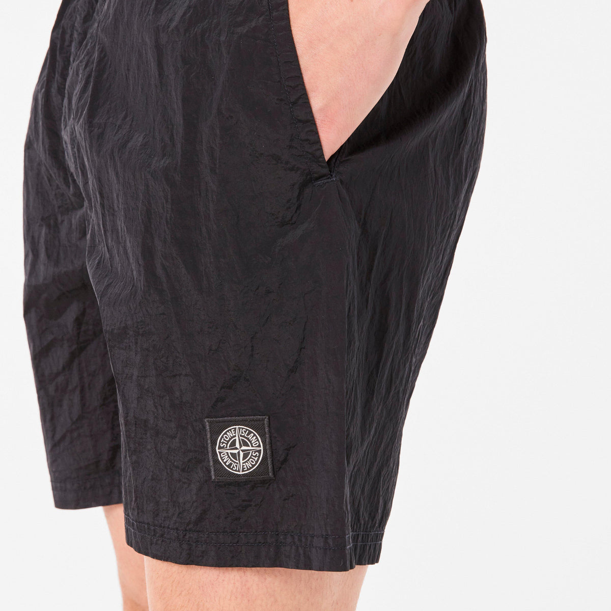 Nero A0029 - Stone Island - Men's Iridescent Nylon Swim Trunks - 5