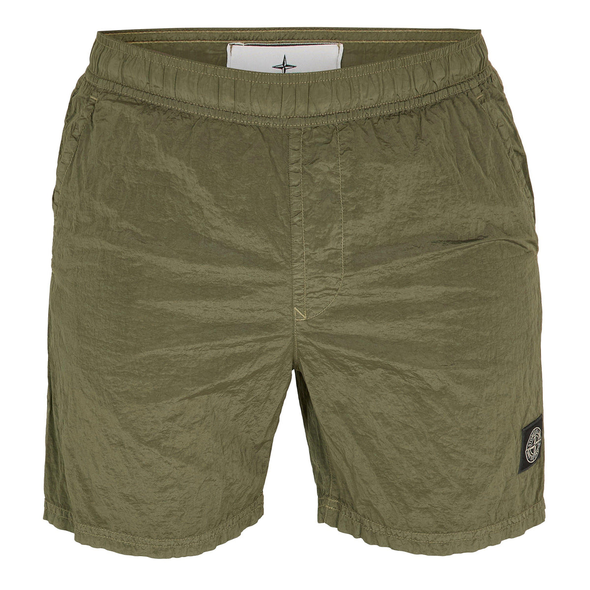 Mil Green V005G - Stone Island - Men's Iridescent Nylon Swim Trunks - 1