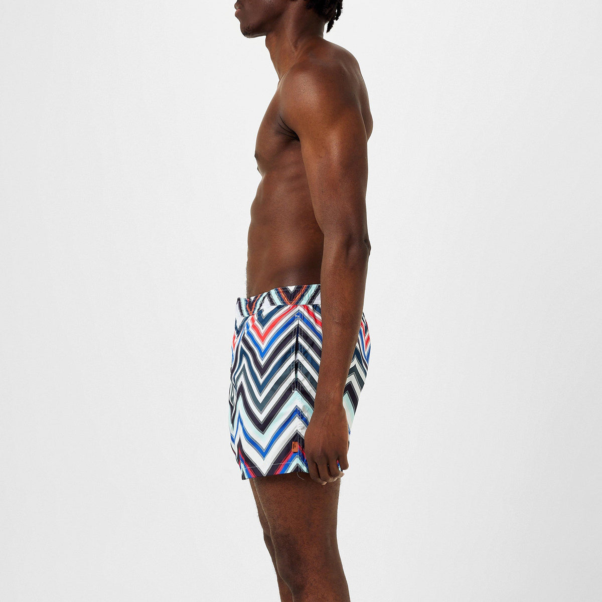 NVY WHT RED - Missoni - Zigzag Swim Shorts - 5