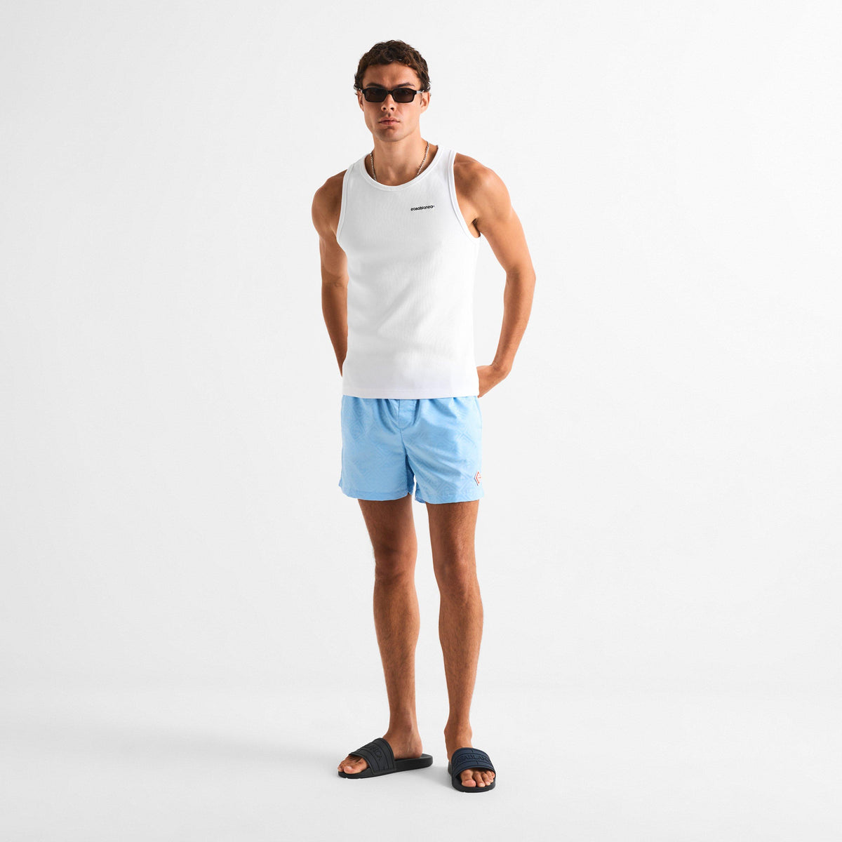 Pale Blue - Casablanca - Men's Swim Shorts - 6