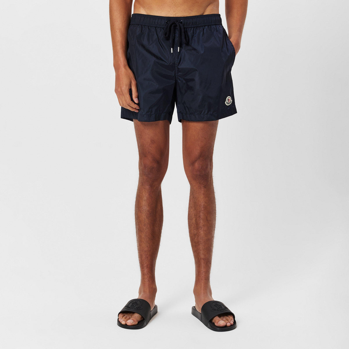 Navy 743 - Moncler - Men's Logo Swim Shorts - 3