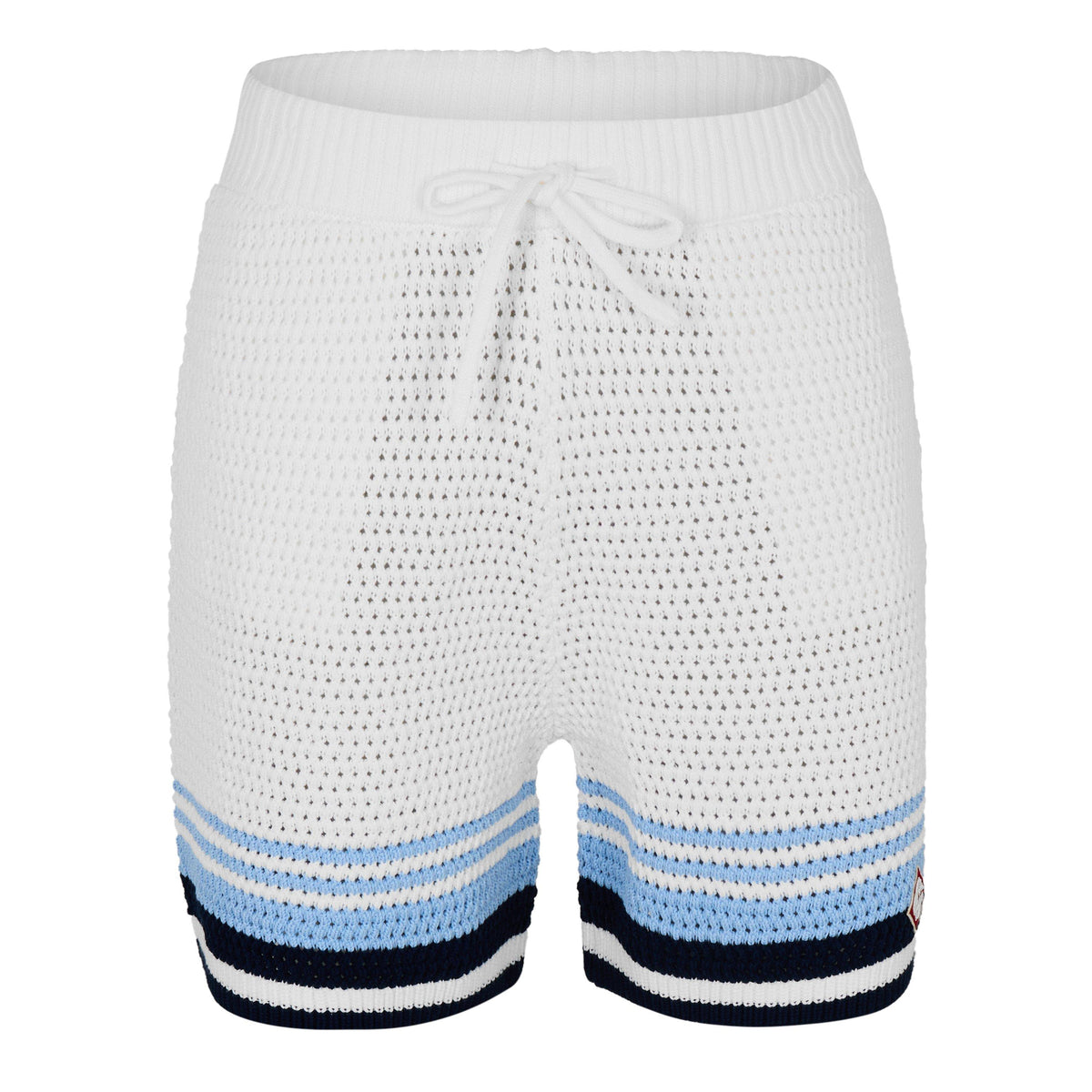 White/Blue - Casablanca - Men's Crochet Woven Tracksuit Shorts - 1