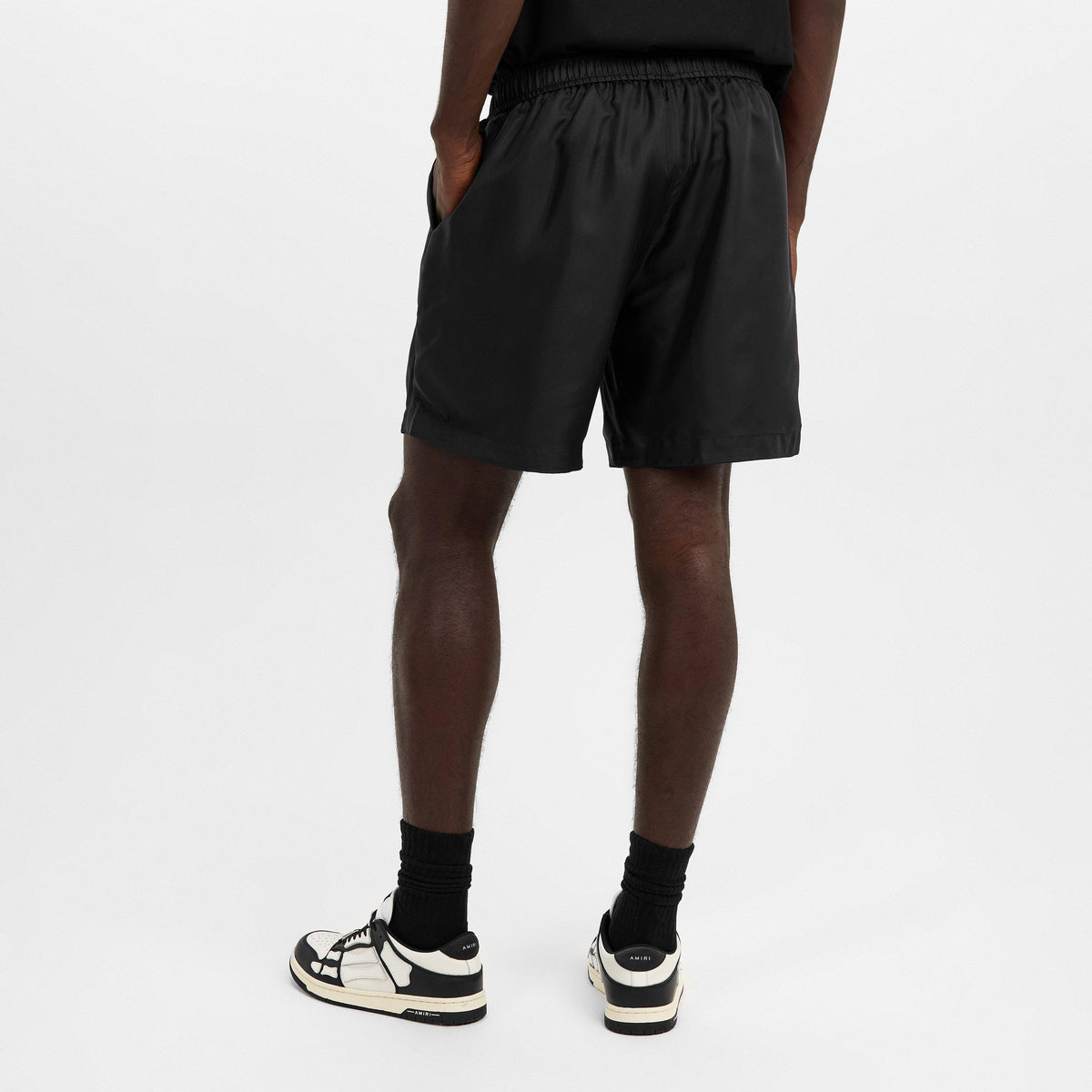 Black - Amiri - Men's Art Dstrt Woven Tracksuit Shorts - 4
