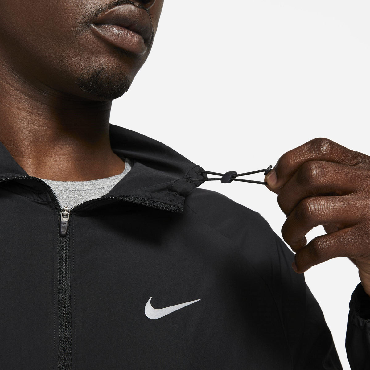 Black/Reflect - Nike - Miler Men's Repel Running Jacket - 5