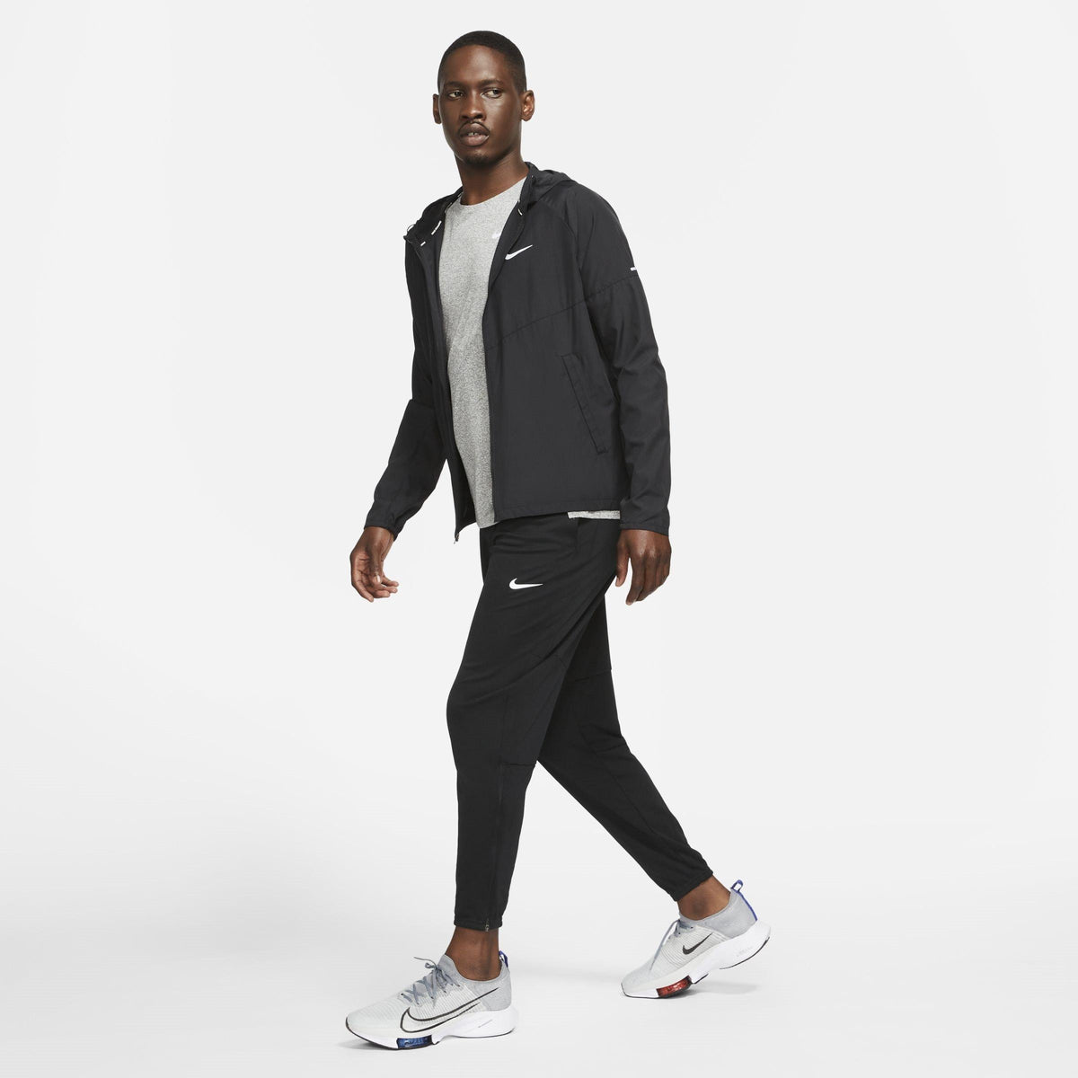 Black/Reflect - Nike - Miler Men's Repel Running Jacket - 7