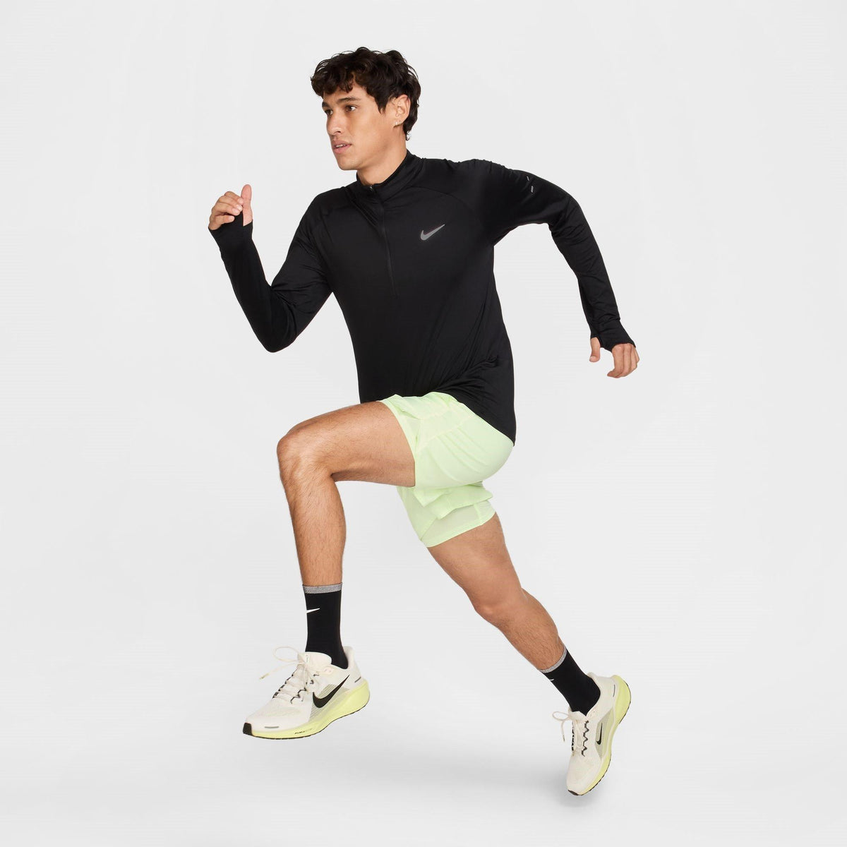 Black - Nike - Stride Half Zip Top Mens - 8