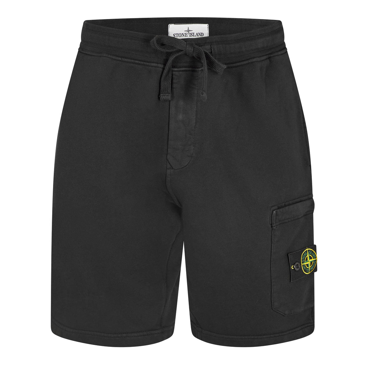 Black V0029 - Stone Island - Men's Fleece Jogger Shorts - 1