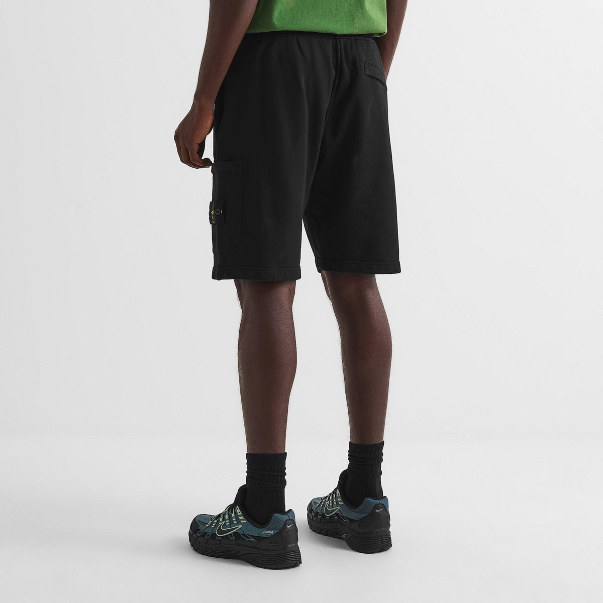 Black V0029 - Stone Island - Men's Fleece Jogger Shorts - 4