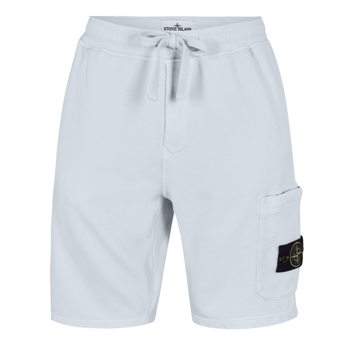 Sky Blue V0041 - Stone Island - Men's Fleece Jogger Shorts - 1