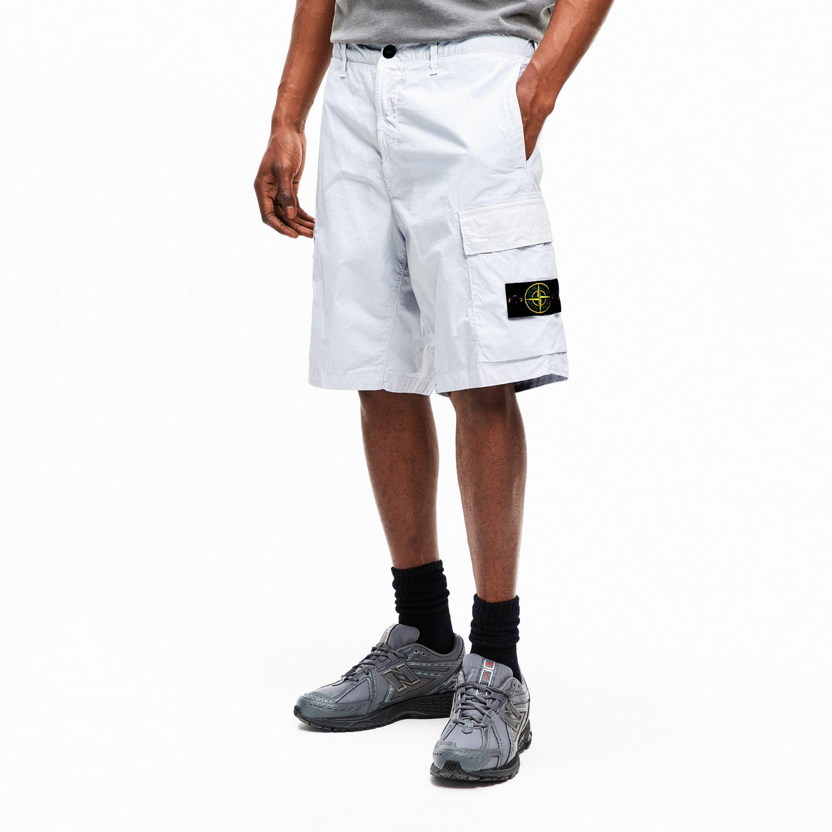 Sky Blue V0041 - Stone Island - Men's Cargo Shorts - 3