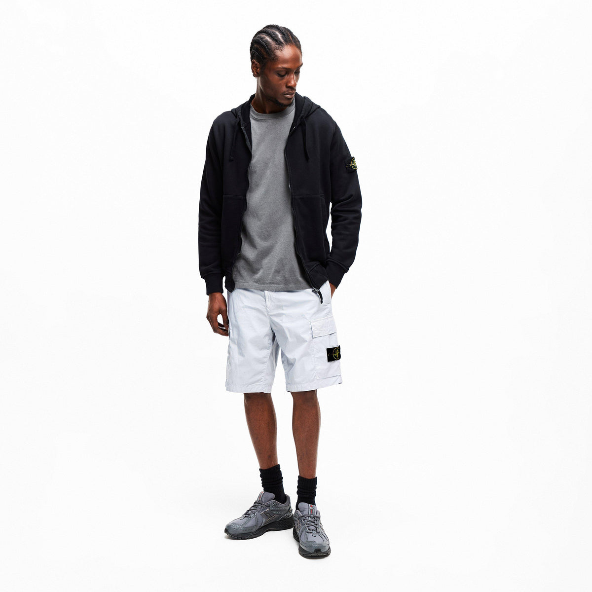 Sky Blue V0041 - Stone Island - Men's Cargo Shorts - 6