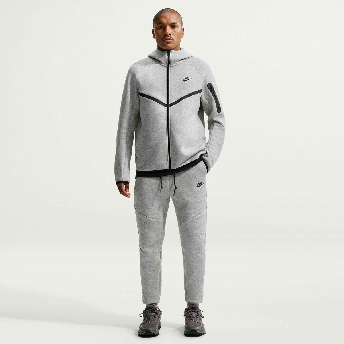 Grey Heather - Nike - Tech Fleece Joggers Mens - 3