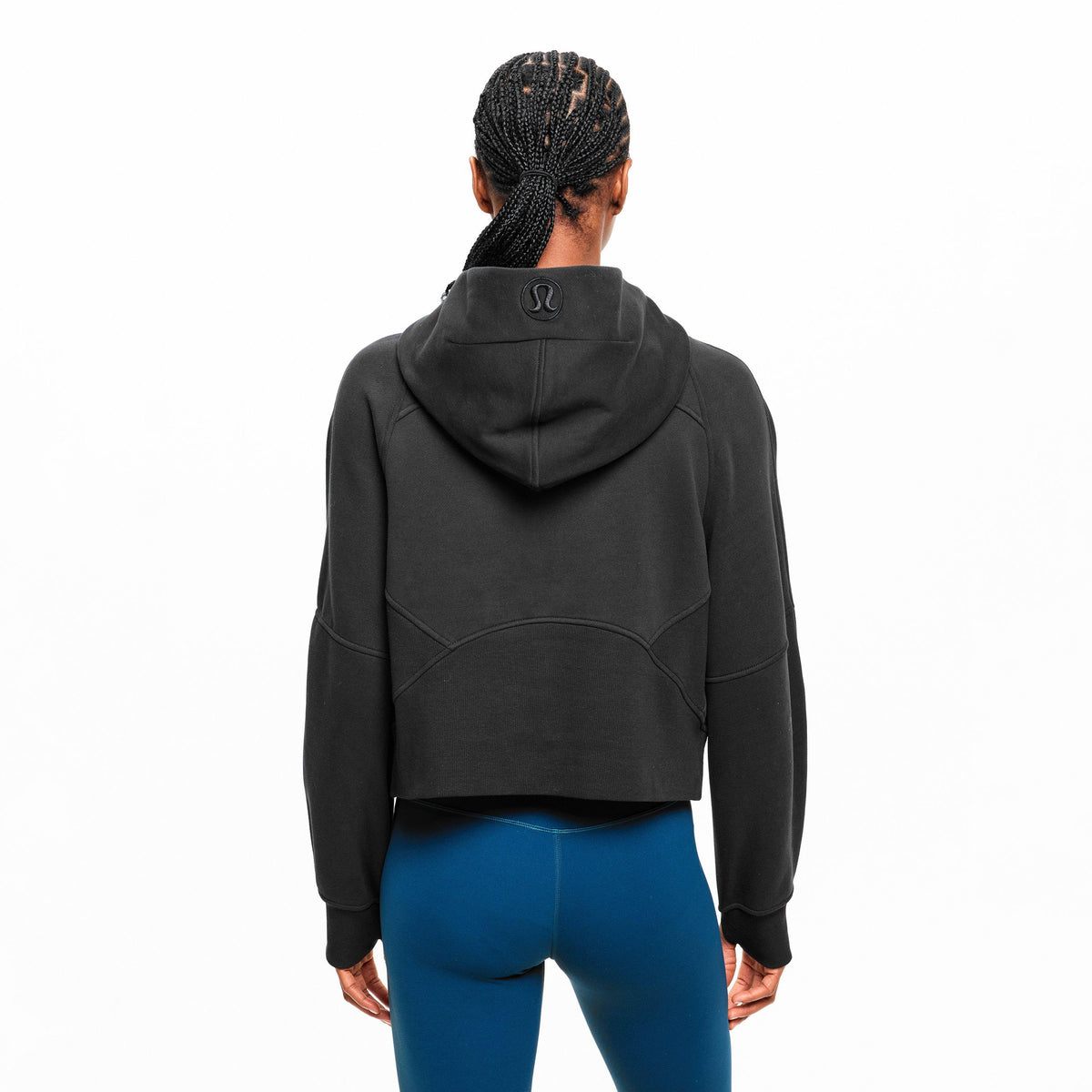 Black - Lululemon - Women'S Logo Cotton Oversized Zipped Hoodie - 4