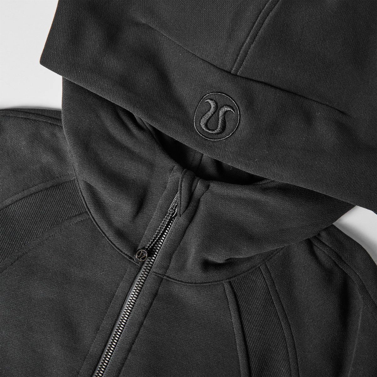 Black - Lululemon - Women'S Logo Cotton Oversized Zipped Hoodie - 5