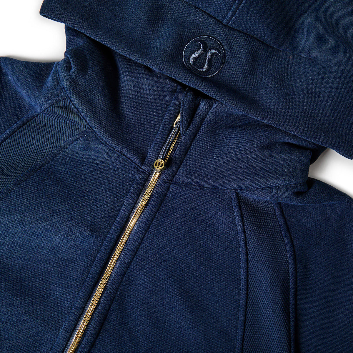 True Navy/Gold - Lululemon - Women'S Logo Cotton Oversized Zipped Hoodie - 5