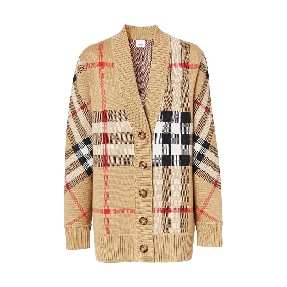 Arch B A7026 - Burberry - Women's Check Wool Caragh Cardigan - 1