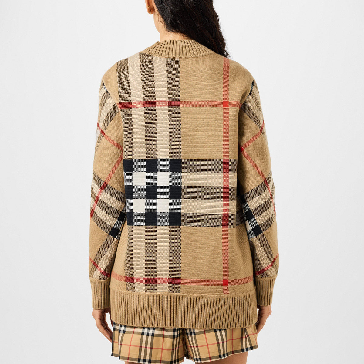 Arch B A7026 - Burberry - Women's Check Wool Caragh Cardigan - 4