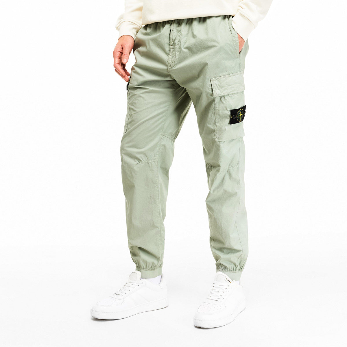 Sage V0055 - Stone Island - Men's Tela Cargo Trousers - 3