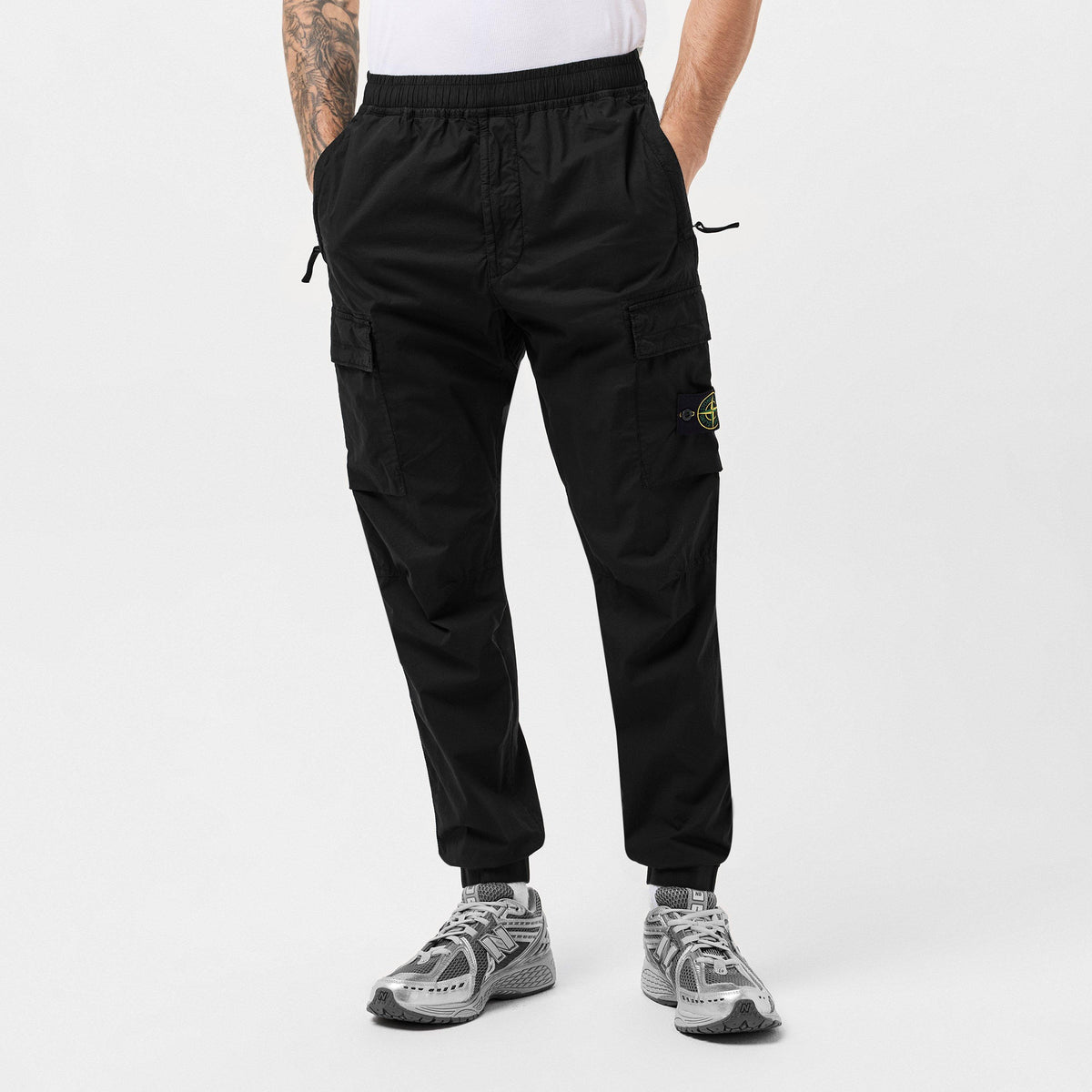 Nero V0029 - Stone Island - Men's Tela Cargo Trousers - 3