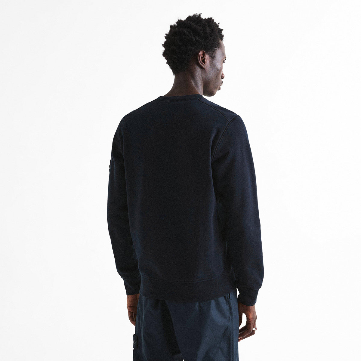 Navy V0020 - Stone Island - SI CLASSIC BADGE CREW - 4